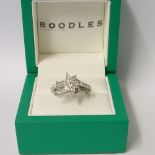 Boodles Platinum Diamond Set Cabaret Ring F/G and VS Clarity