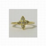 Boodles 18k Yellow Gold Diamond Motif Flower Ring