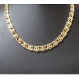 9Carat Yellow Gold 17" Chiampesan Fancy Necklace (8mm Wide)