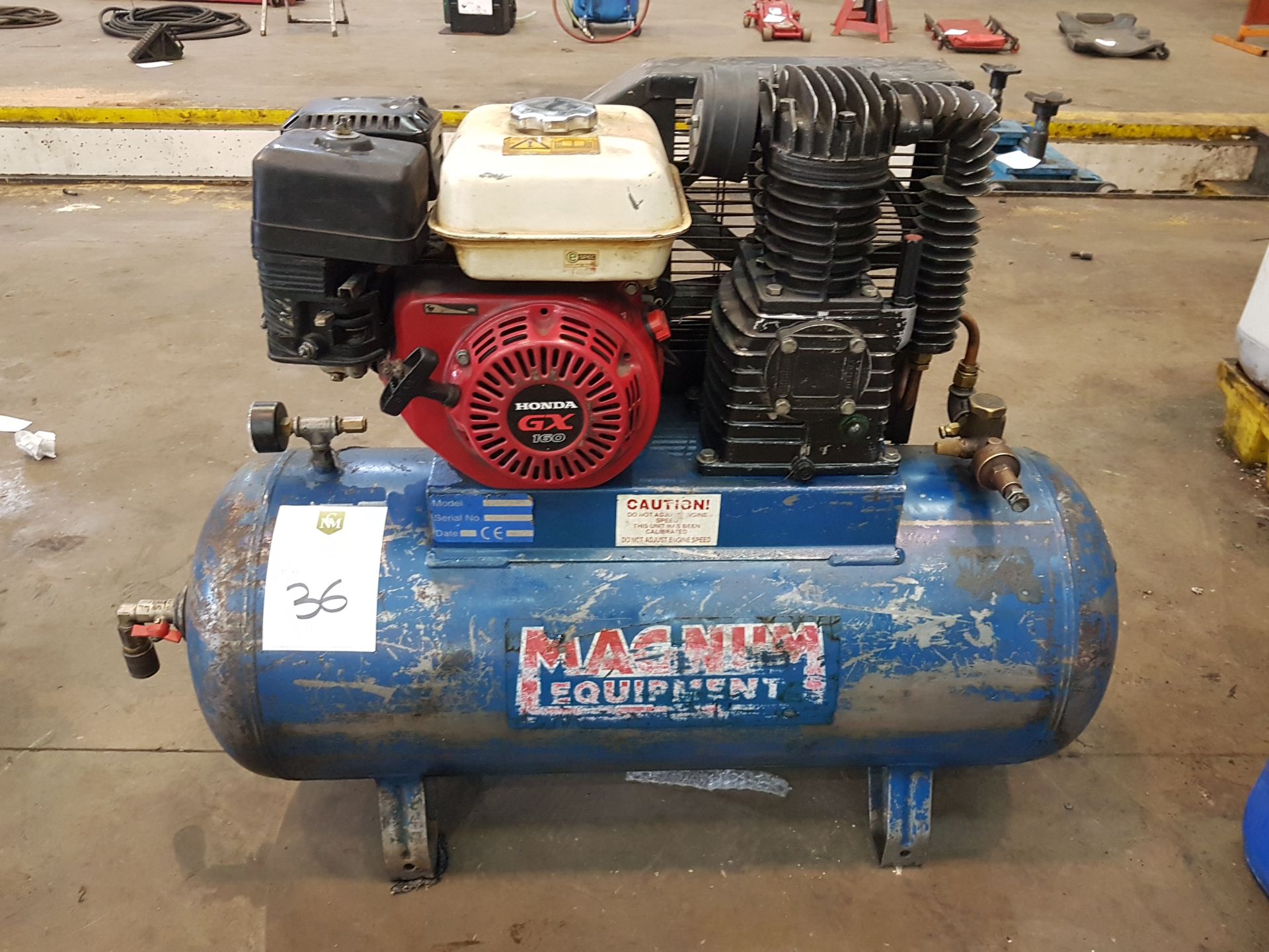 Magnum 100lt Petrol Powered Air Compressor / Honda Engine