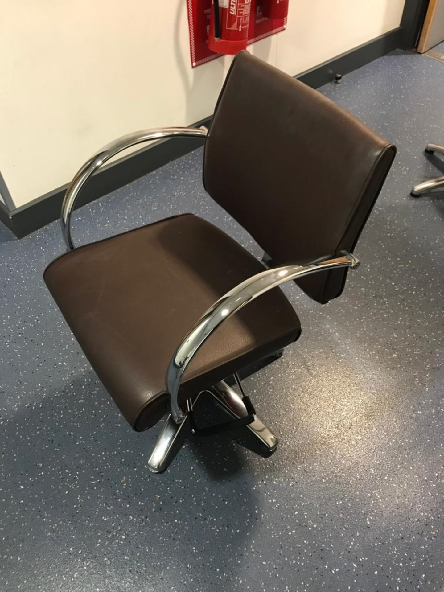 Brown leather Hairdressing / Barber's Chair - Image 2 of 3