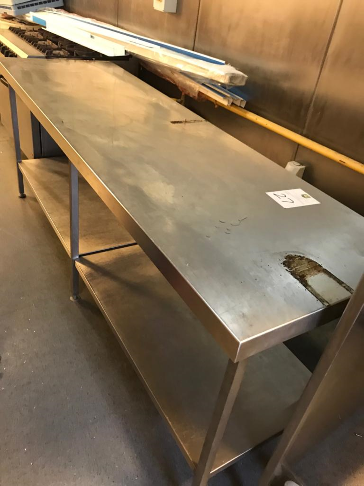 Stainless Steel Counter With Shelf Below - Image 6 of 6