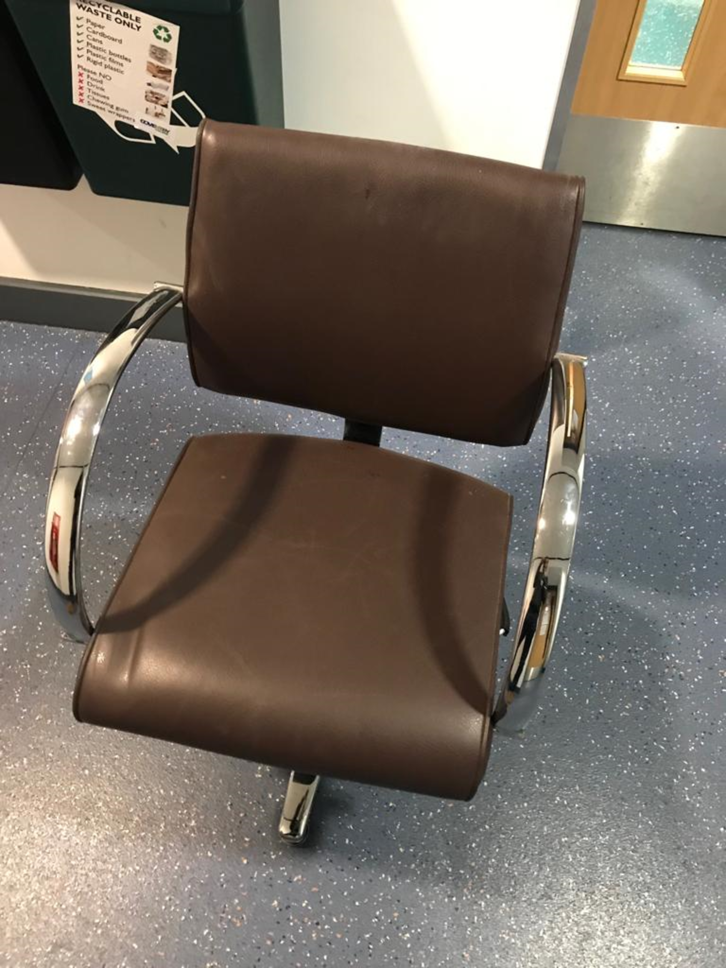 Brown leather Hairdressing / Barber's Chair