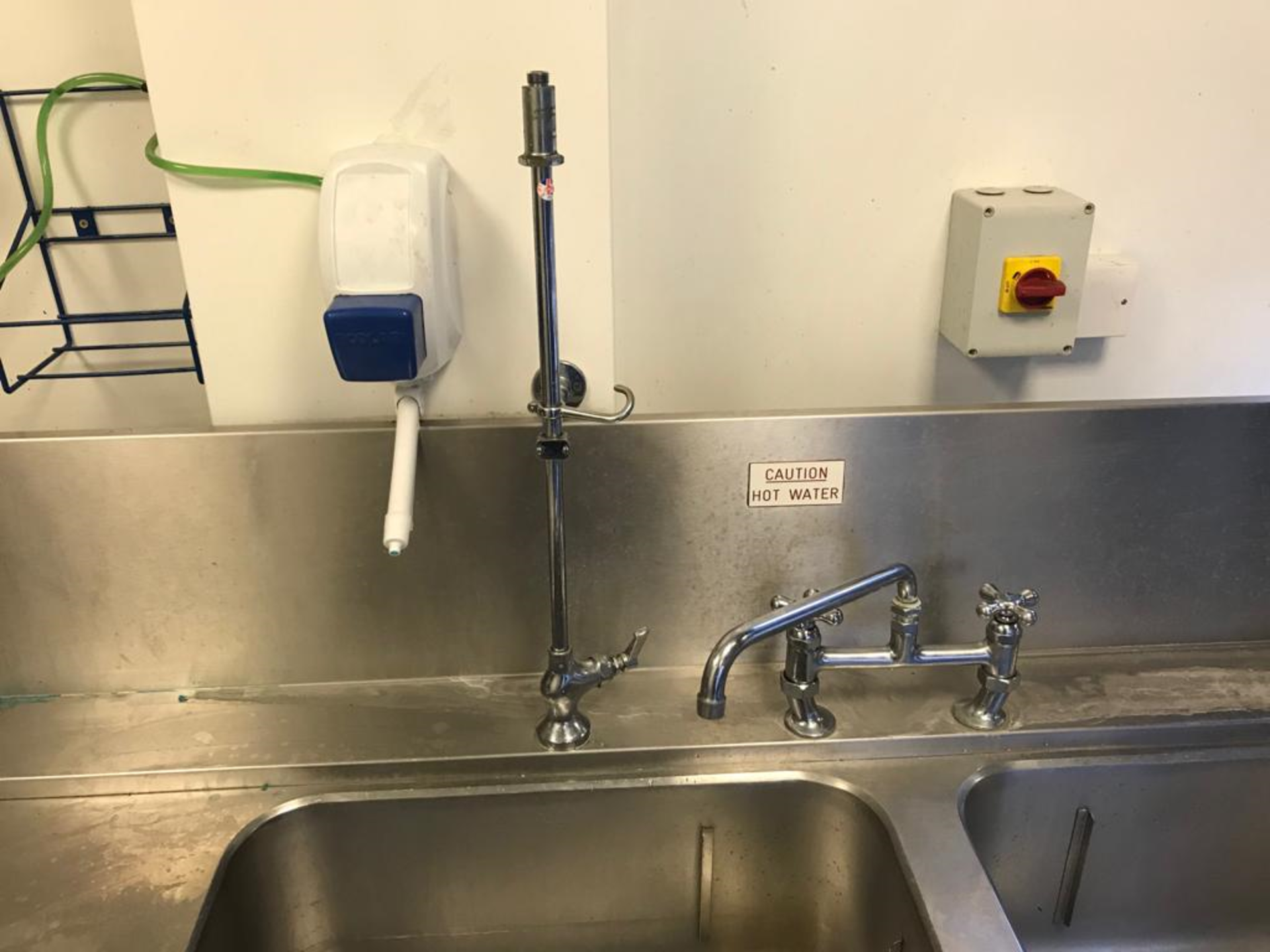 Stainless Steel Double Sink With Single Movable Tap, Waste Disposal Unit and 2 Soap Dispensers - Image 8 of 18