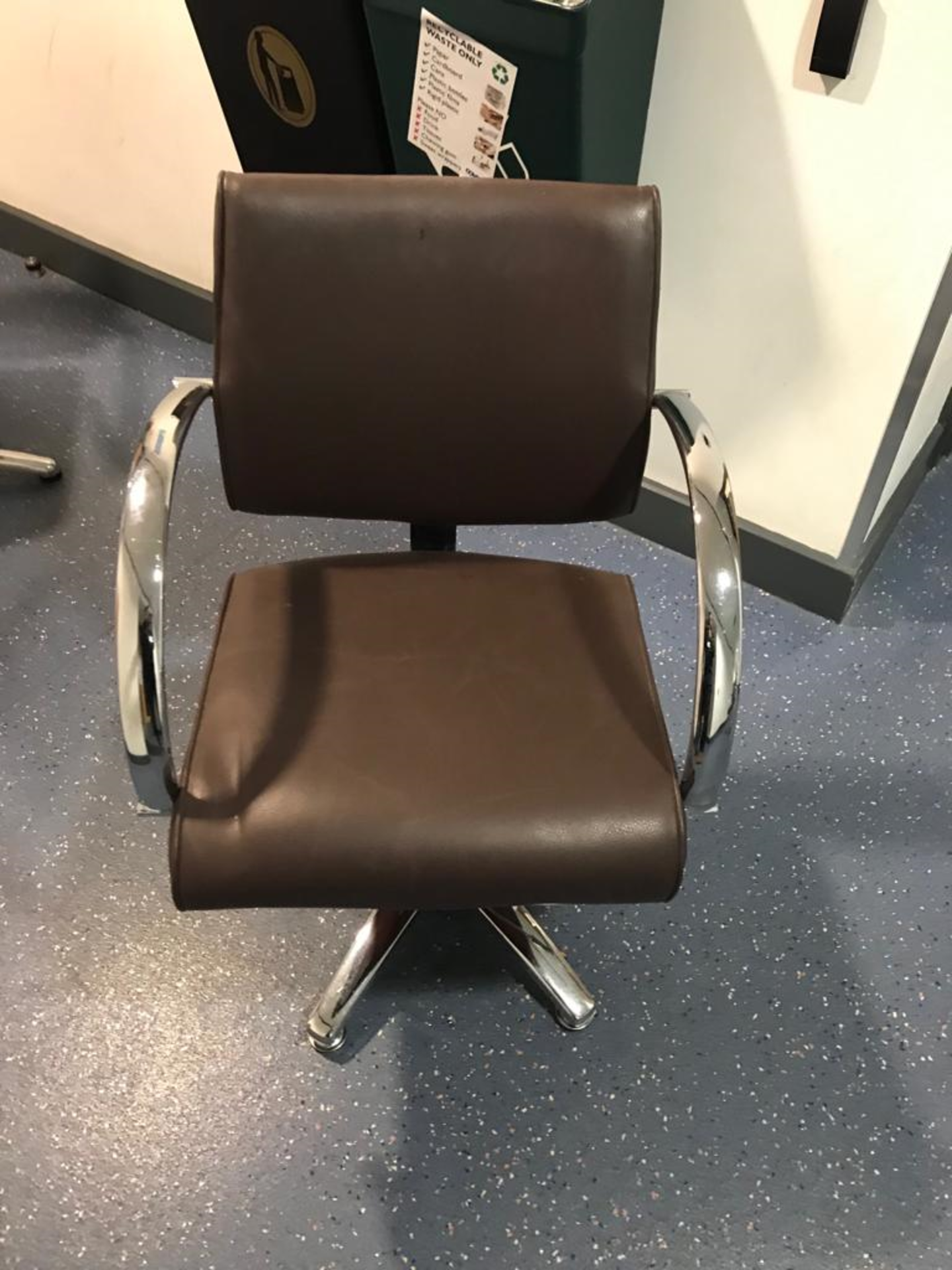 Brown leather Hairdressing / Barber's Chair