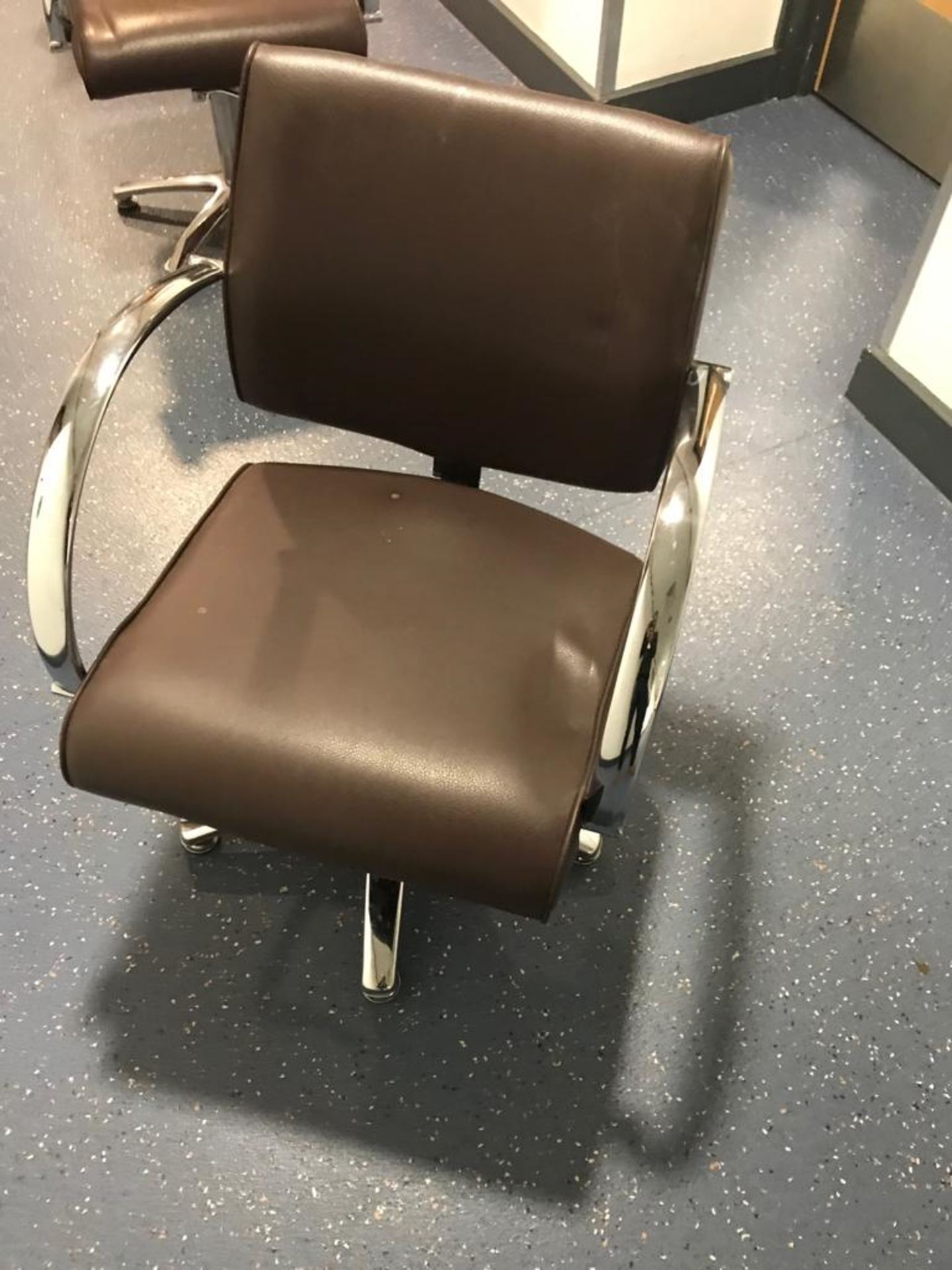 Brown leather Hairdressing / Barber's Chair