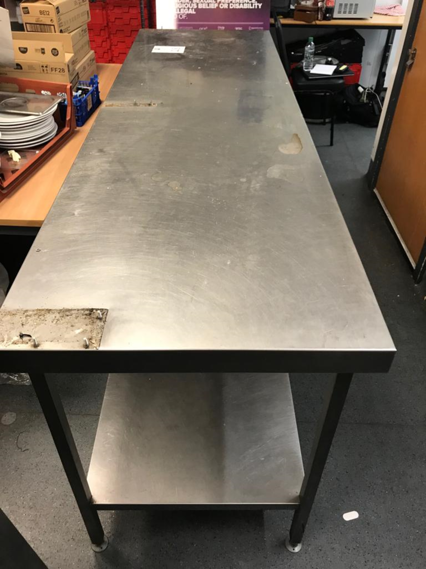 Stainless Steel Counter with Shelf Below - Image 8 of 8