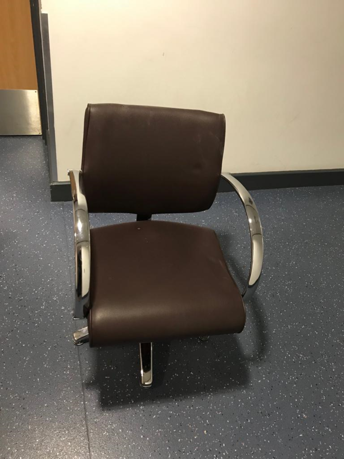 Brown leather Hairdressing / Barber's Chair - Image 2 of 8