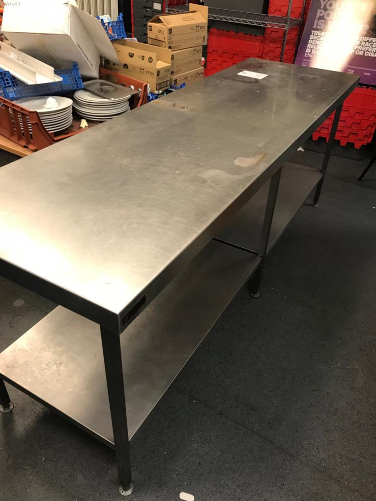 Stainless Steel Counter with Shelf Below - Image 5 of 8