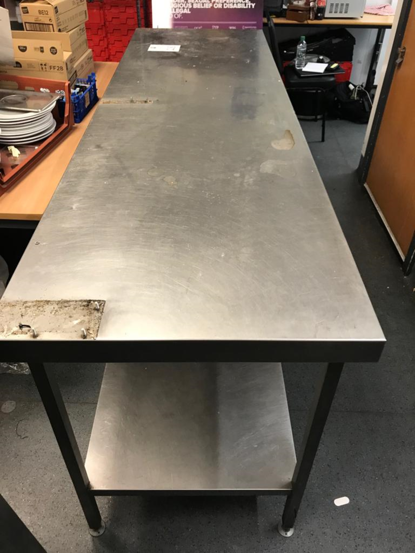 Stainless Steel Counter with Shelf Below - Image 7 of 8