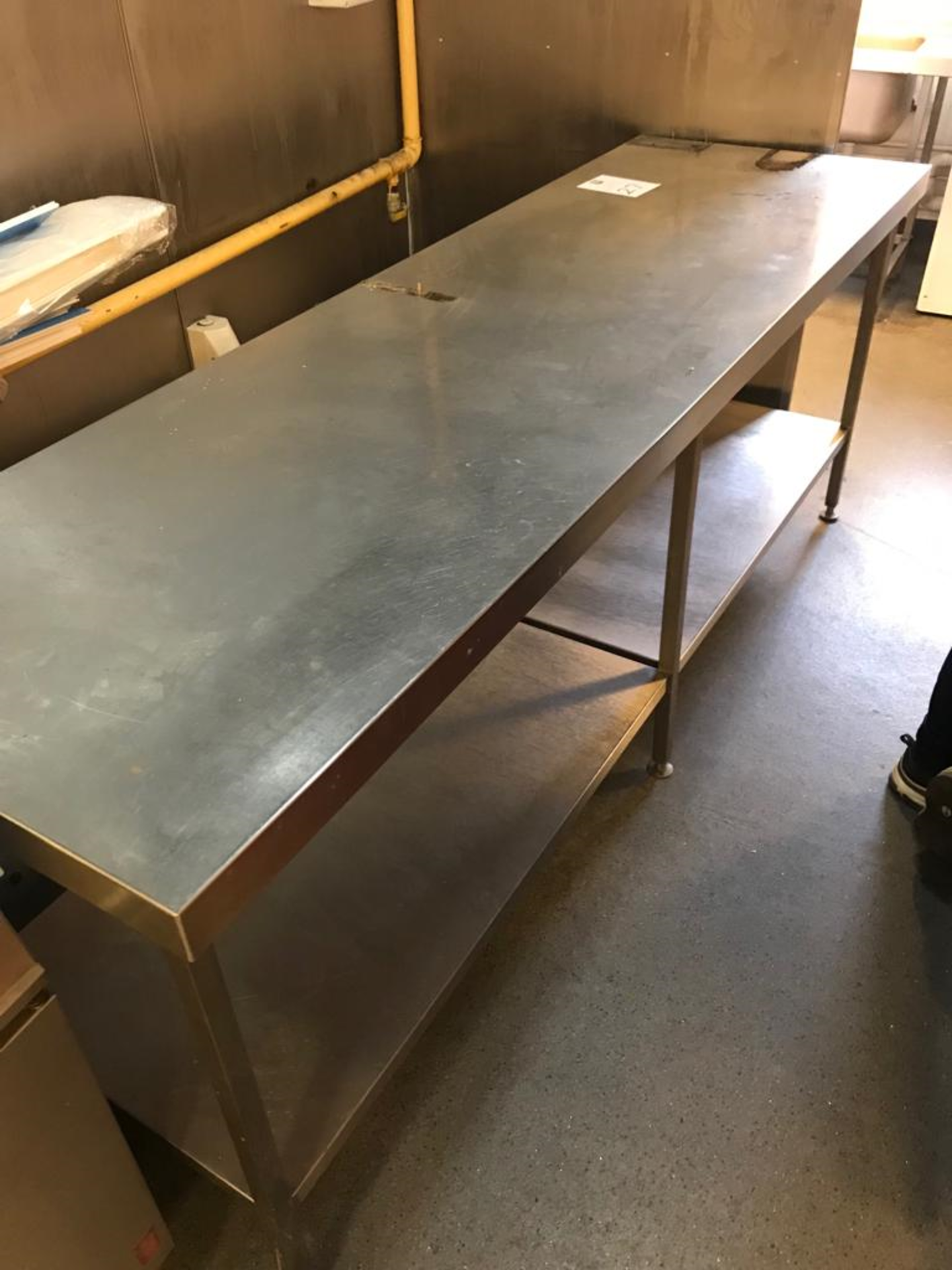 Stainless Steel Counter With Shelf Below