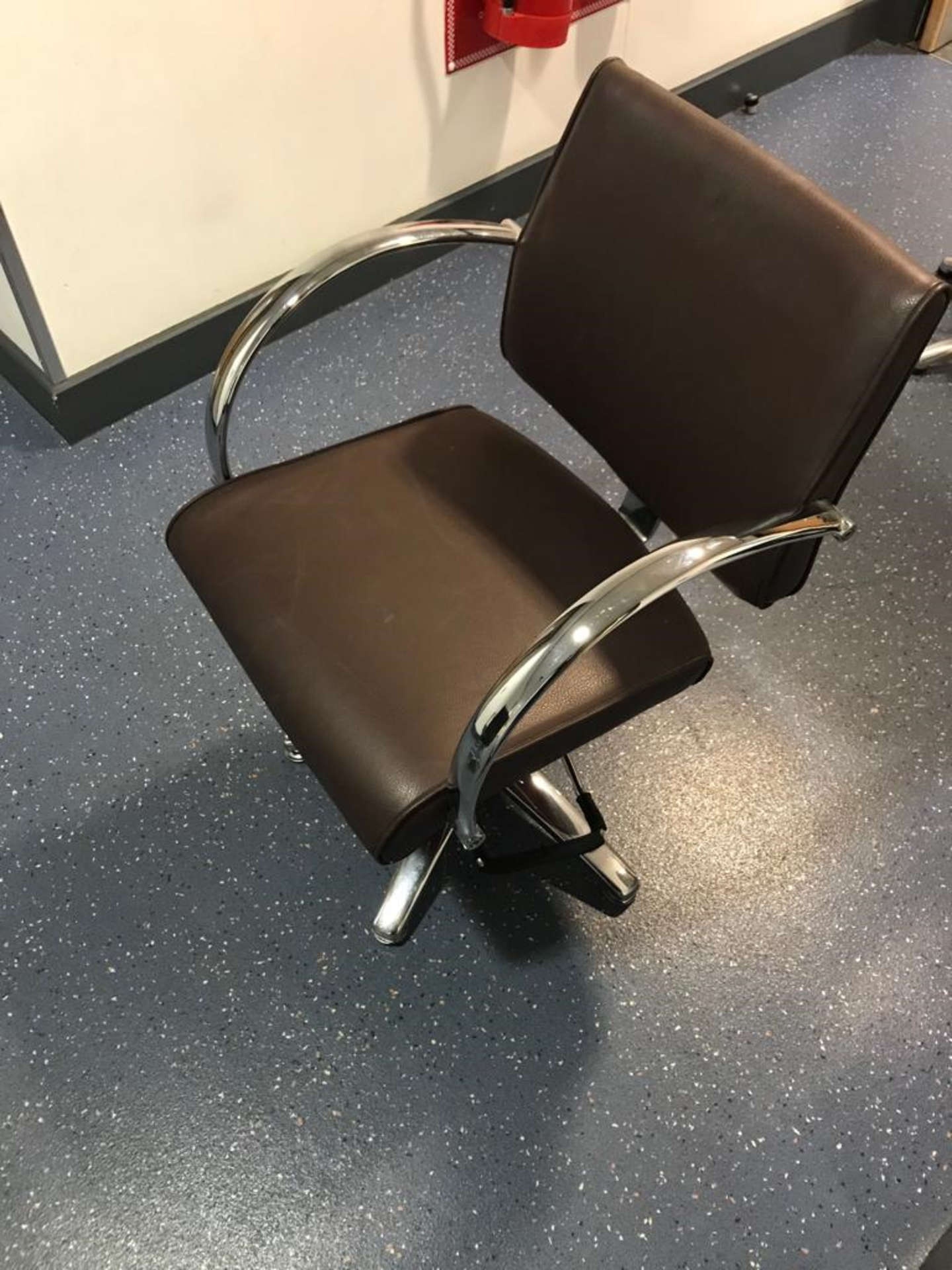 Brown leather Hairdressing / Barber's Chair