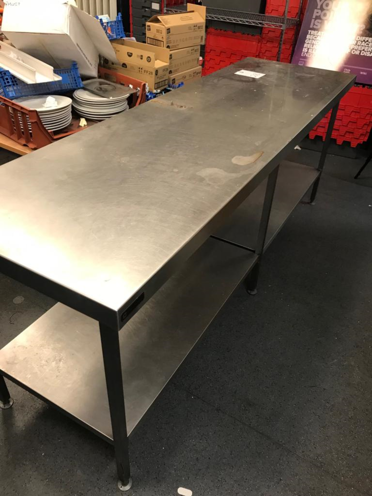 Stainless Steel Counter with Shelf Below - Image 6 of 8