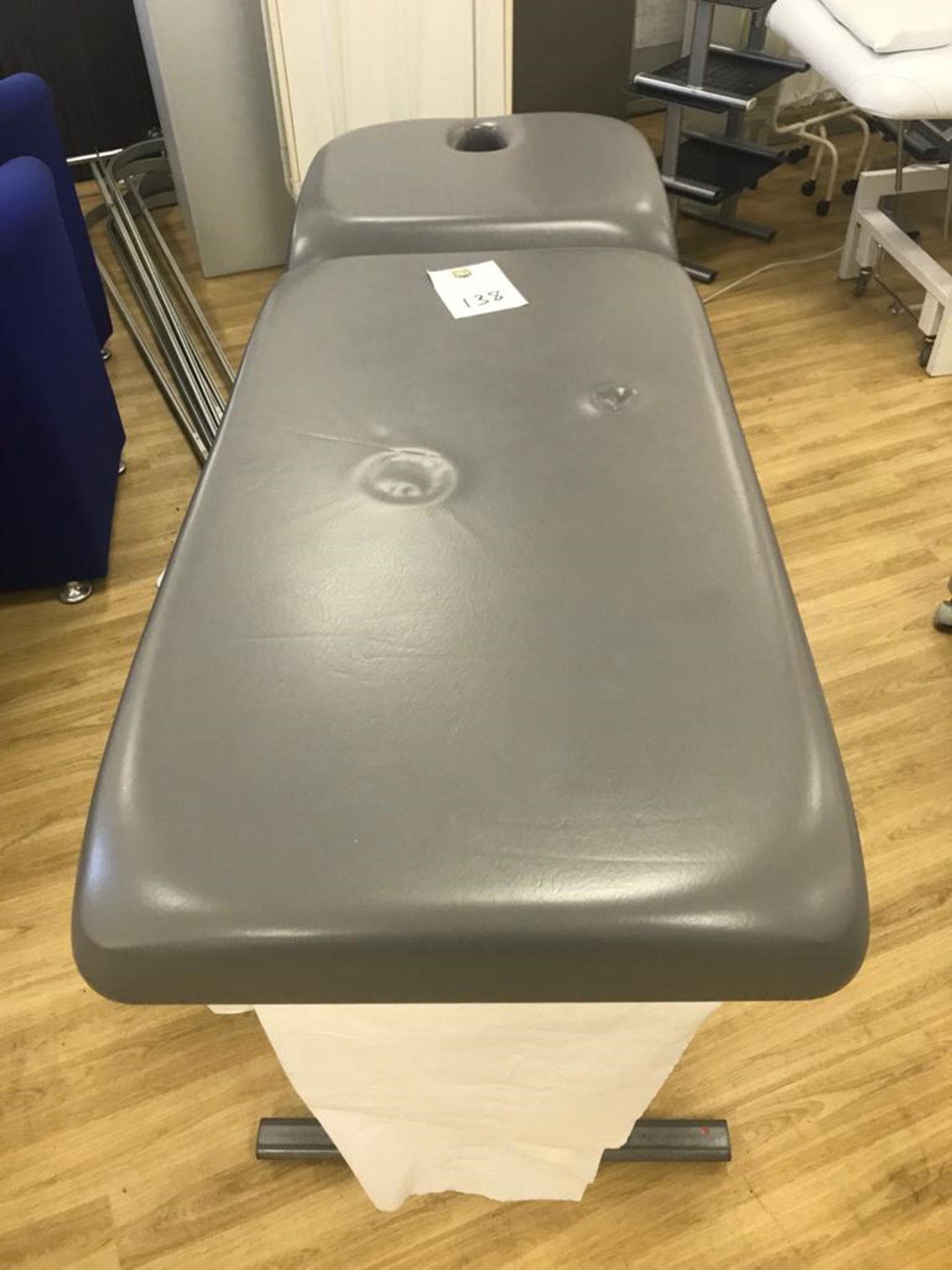 Grey Adjustable Massage Bed With Face Hole