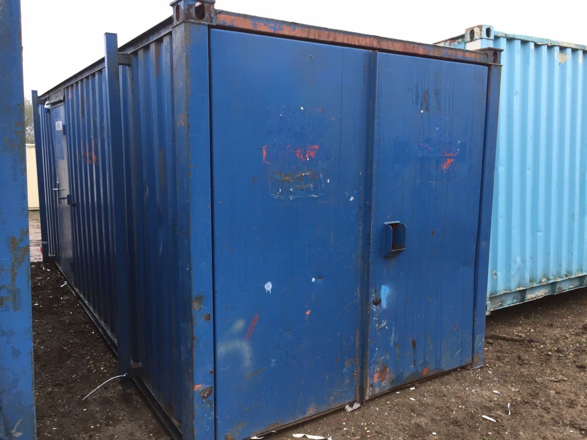 Site Office Cabin Storage Container 20ft Anti Vandal Site Store Lock Up Port - Image 8 of 8