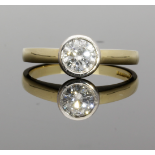 18ct Yellow Gold Diamond Solitaire Ring 0.75cts