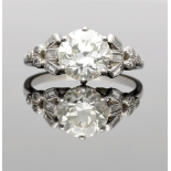 Vintage Natural Single Stone Diamond Ring 2.05cts