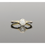 Vintage Handmade Solitaire Twist Ring .27cts