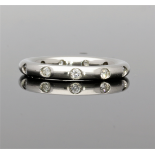 Tiffany Platinum Diamond Wedding / Eternity Ring Small Size H