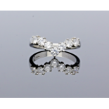 Platinum Wishbone Diamond Ring 1.20cts