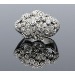 14ct White Gold Diamond Cluster Ring