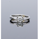 18ct White Gold Diamond Ring .55cts