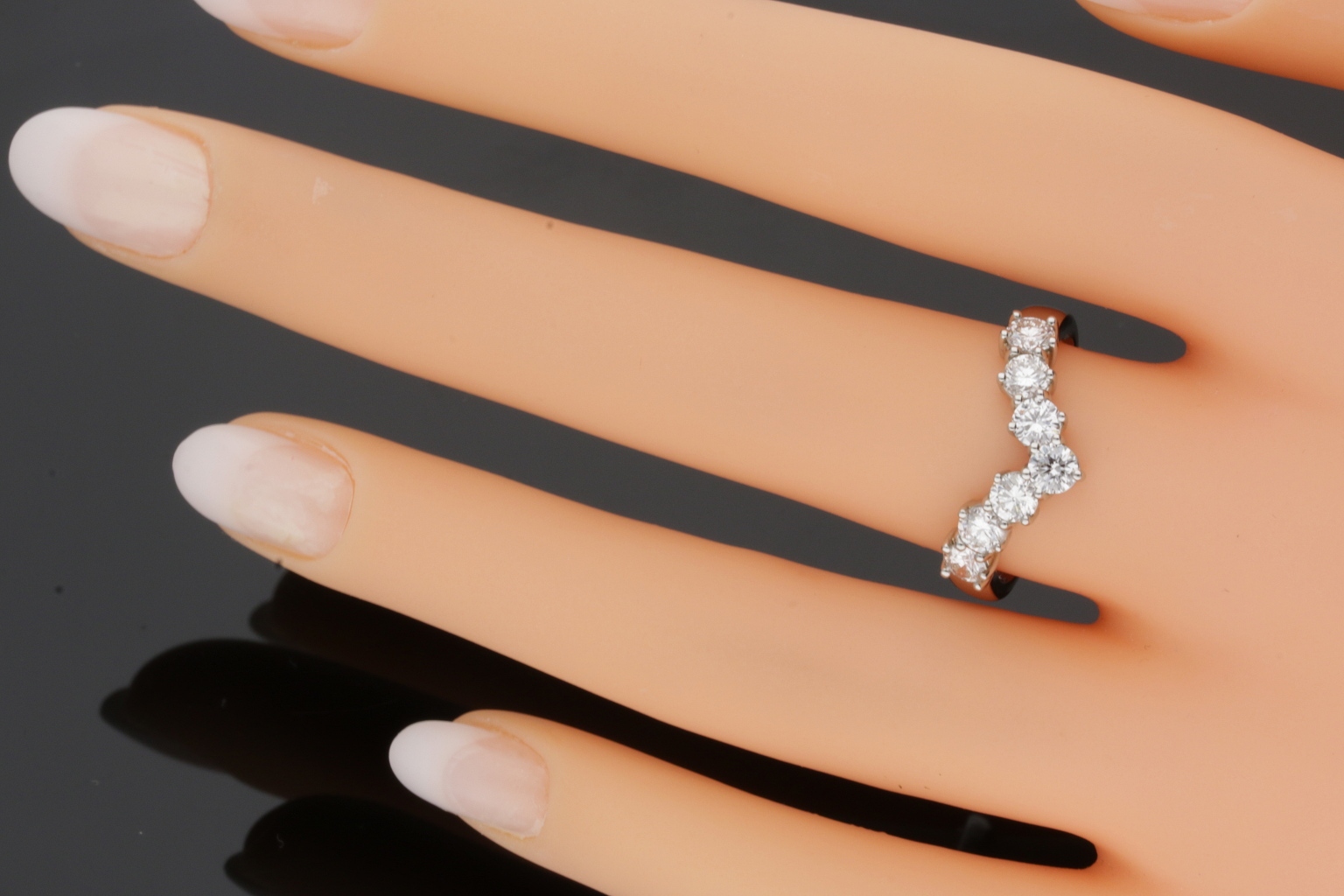Platinum Wishbone Diamond Ring 1.20cts - Image 5 of 6
