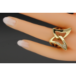 Nina Ricci 18ct Gold Diamond Butterfly Ring