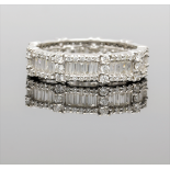 18ct White Gold Full Diamond Wedding / Eternity Ring