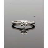 18ct White Gold Diamond Solitaire Ring .40cts