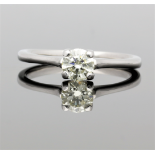 18ct White Gold Diamond Solitaire Ring .50cts