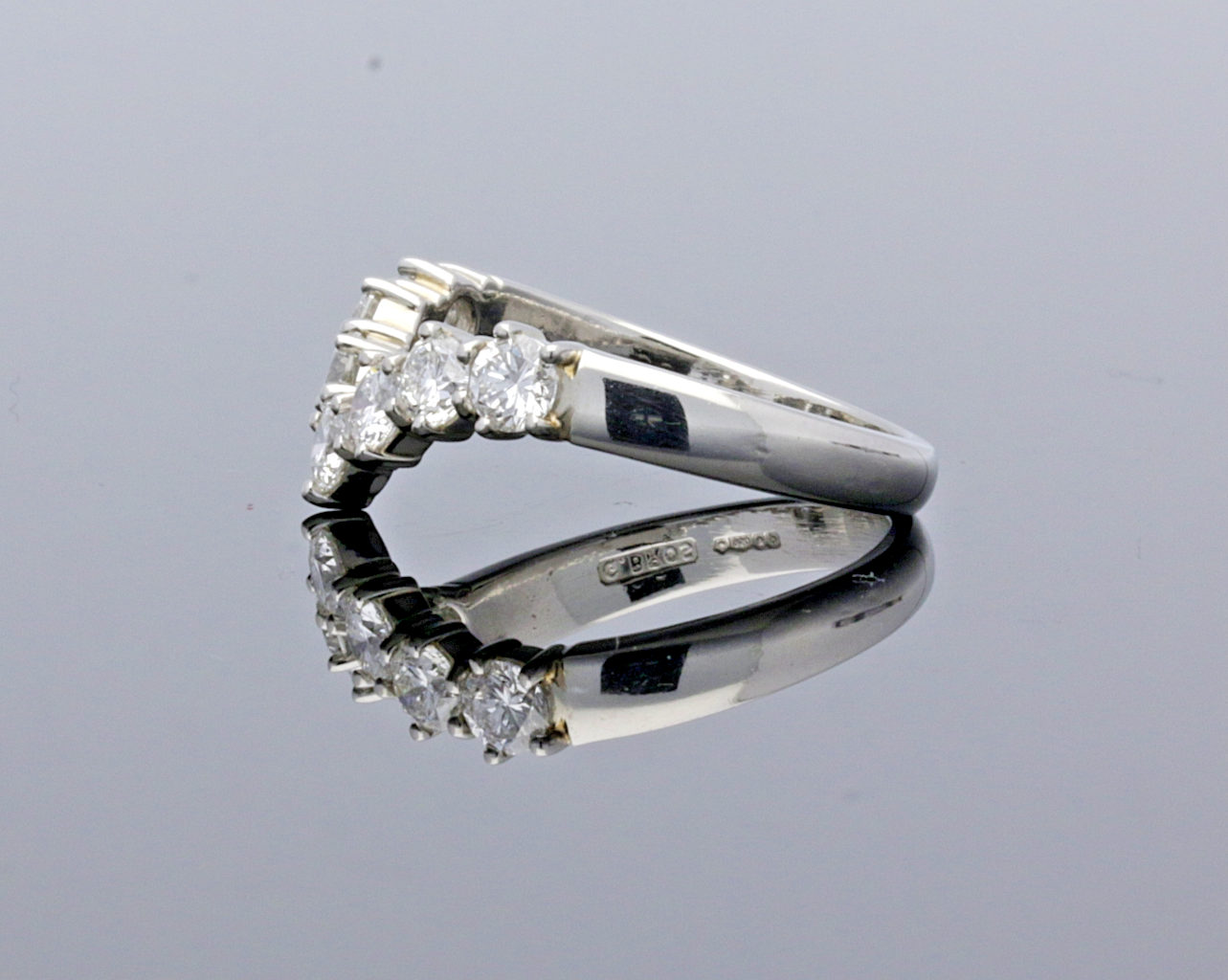 Platinum Wishbone Diamond Ring 1.20cts - Image 2 of 6