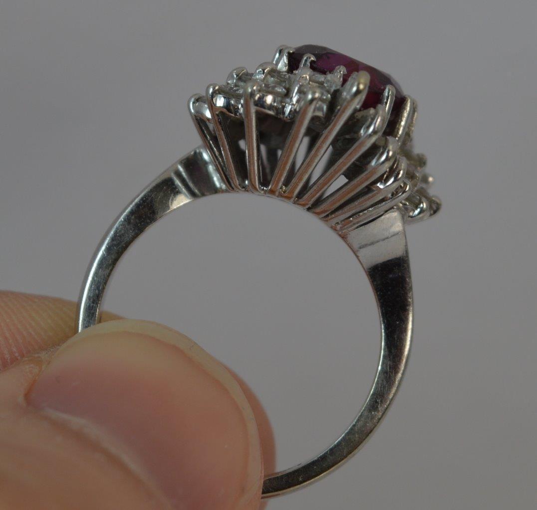 Ruby and Diamond Cluster Ring - Image 9 of 13