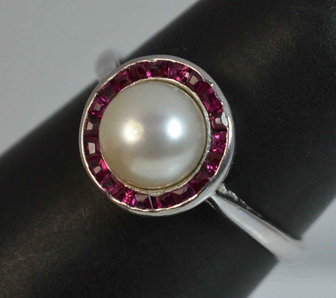 Platinum, Ruby and Pearl Ring - Image 11 of 11