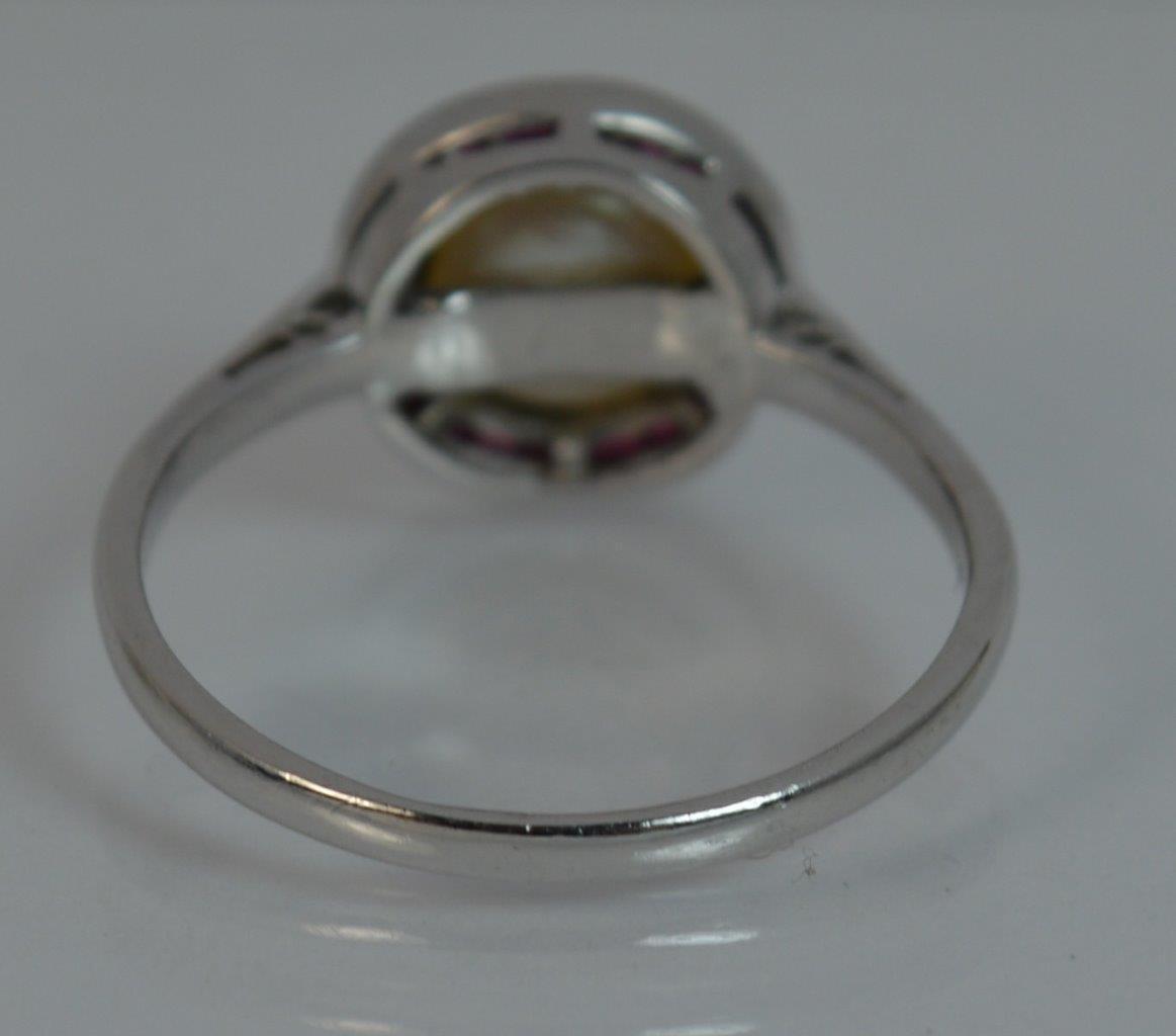 Platinum, Ruby and Pearl Ring - Image 5 of 11