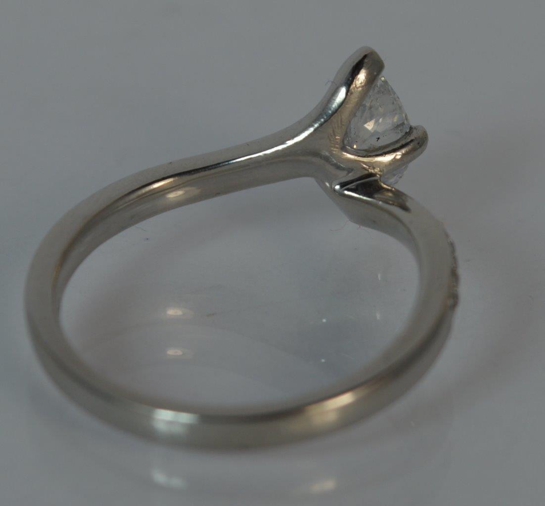 Natural Diamond and Platinum Ring - Image 11 of 11