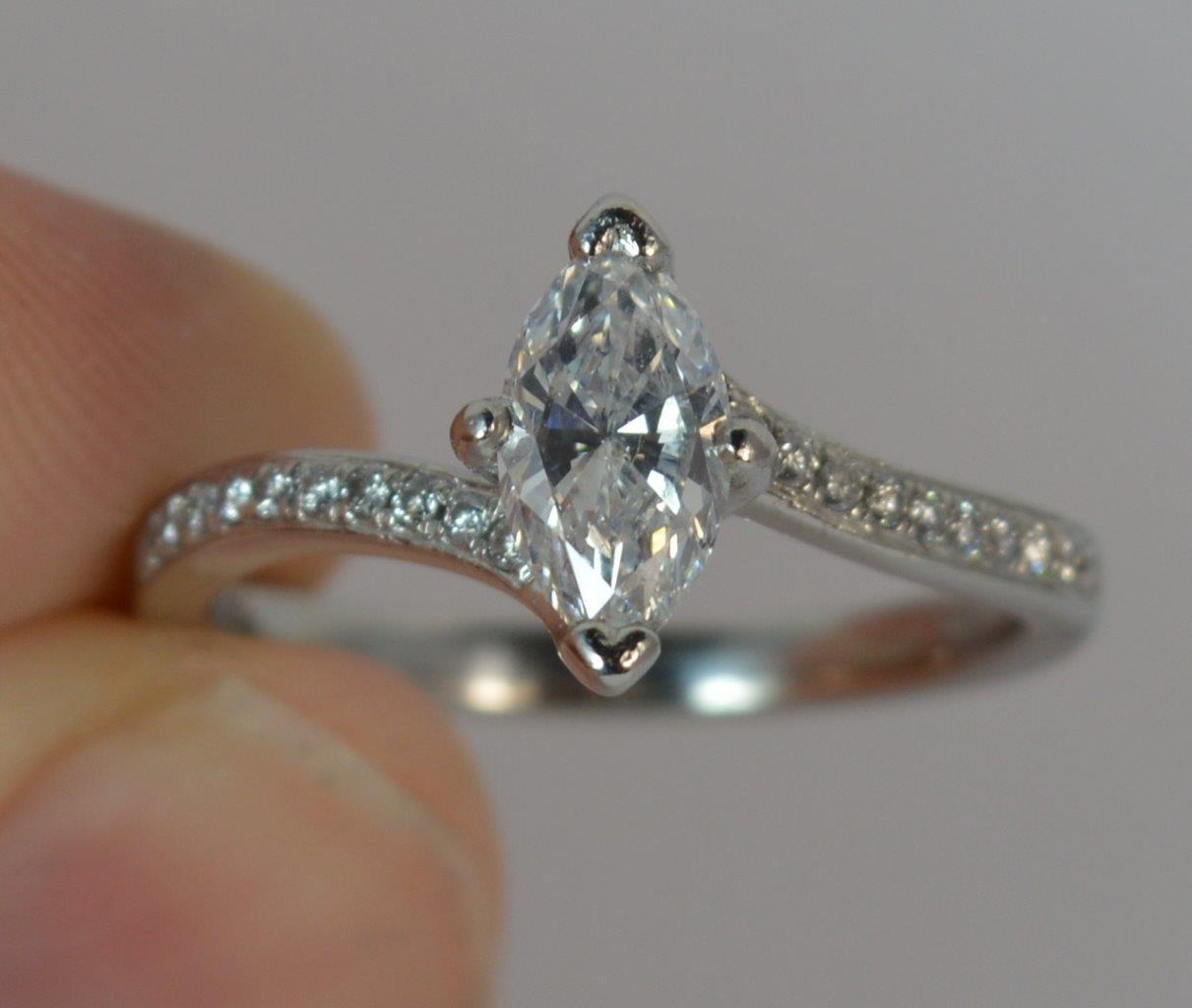 Natural Diamond and Platinum Ring - Image 7 of 11