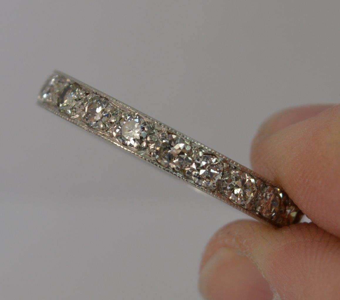 Platinum and Diamond ladies Art Deco Period Design full Eternity Ring - Image 10 of 12