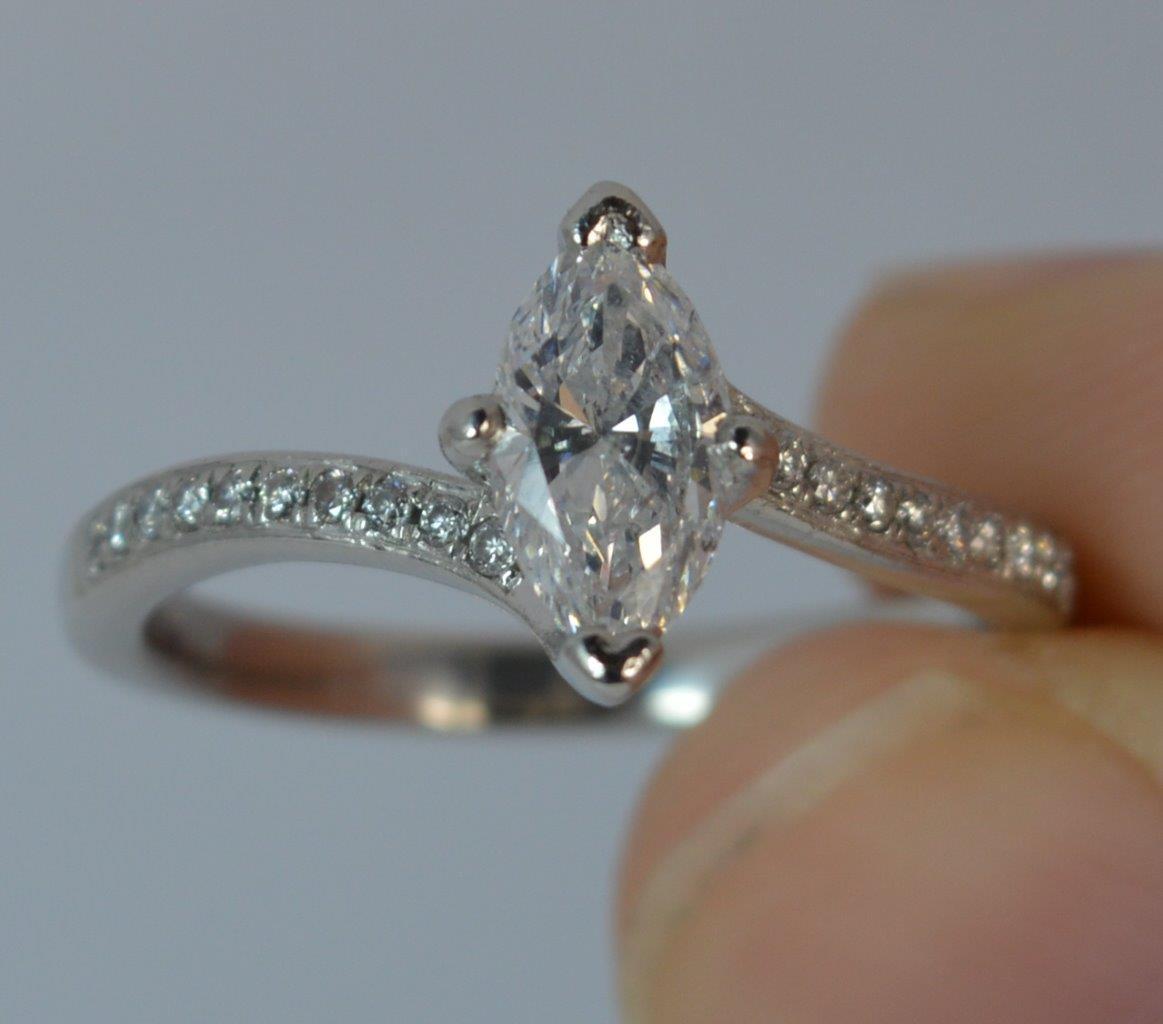 Natural Diamond and Platinum Ring - Image 2 of 11