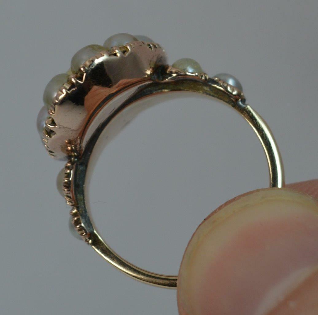 LOT WITHDRAWN | Yellow Topaz & Pearl Cluster Ring - Image 6 of 12