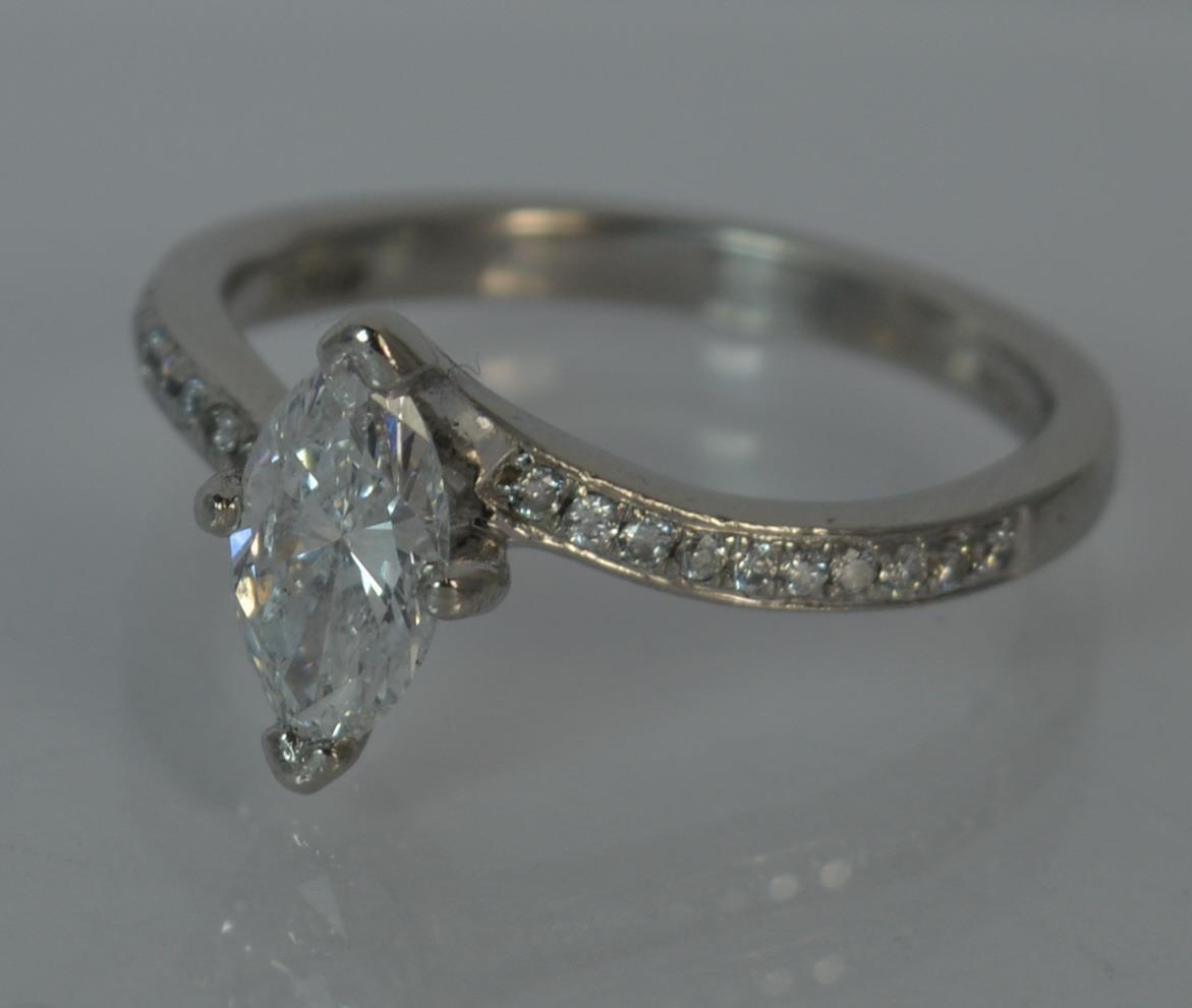 Natural Diamond and Platinum Ring - Image 10 of 11