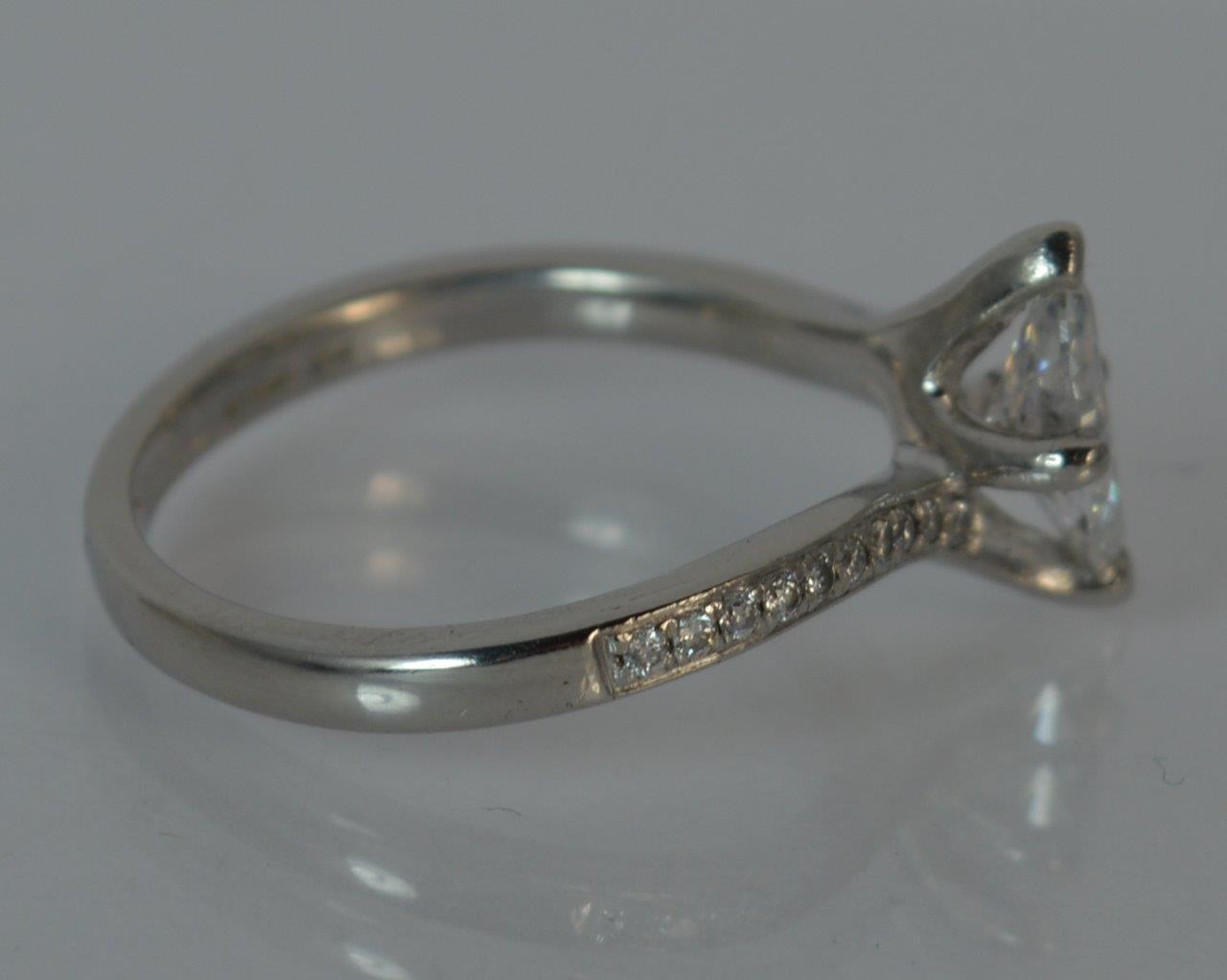Natural Diamond and Platinum Ring - Image 6 of 11