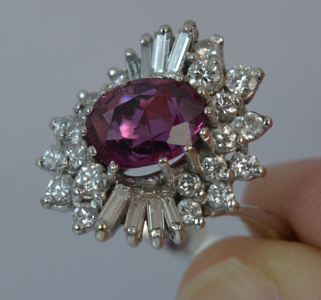 Ruby and Diamond Cluster Ring - Image 12 of 13