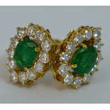 Emerald and Diamond cluster ring