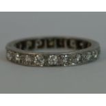 Platinum and Diamond ladies Art Deco Period Design full Eternity Ring