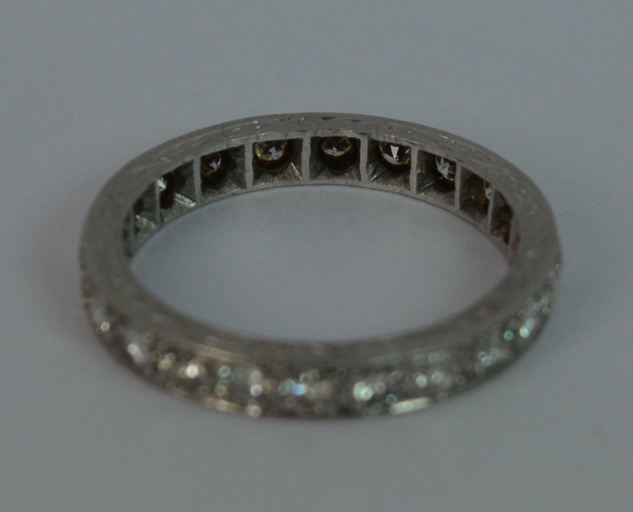 Platinum and Diamond ladies Art Deco Period Design full Eternity Ring - Image 12 of 12