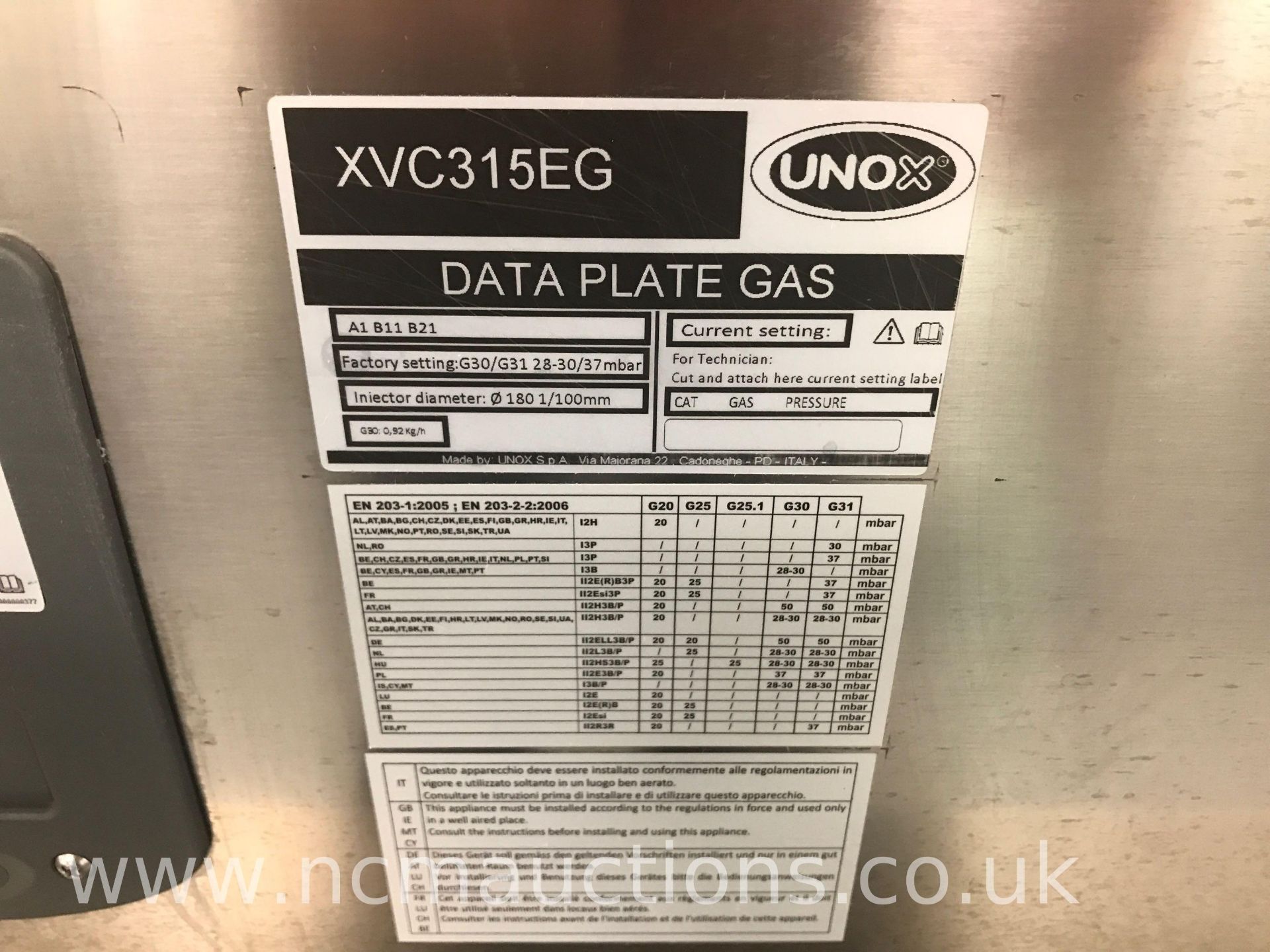 UNOX 5 Grid Gas Combination Oven - Bild 8 aus 9