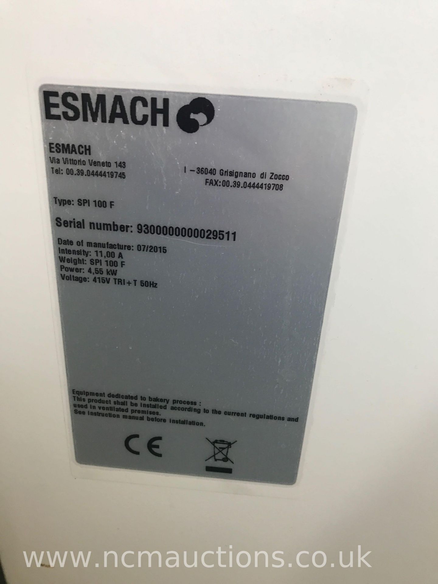 ESMACH SPI 100F Automatic Spiral Mixer with Fixed Bowl - Image 7 of 10