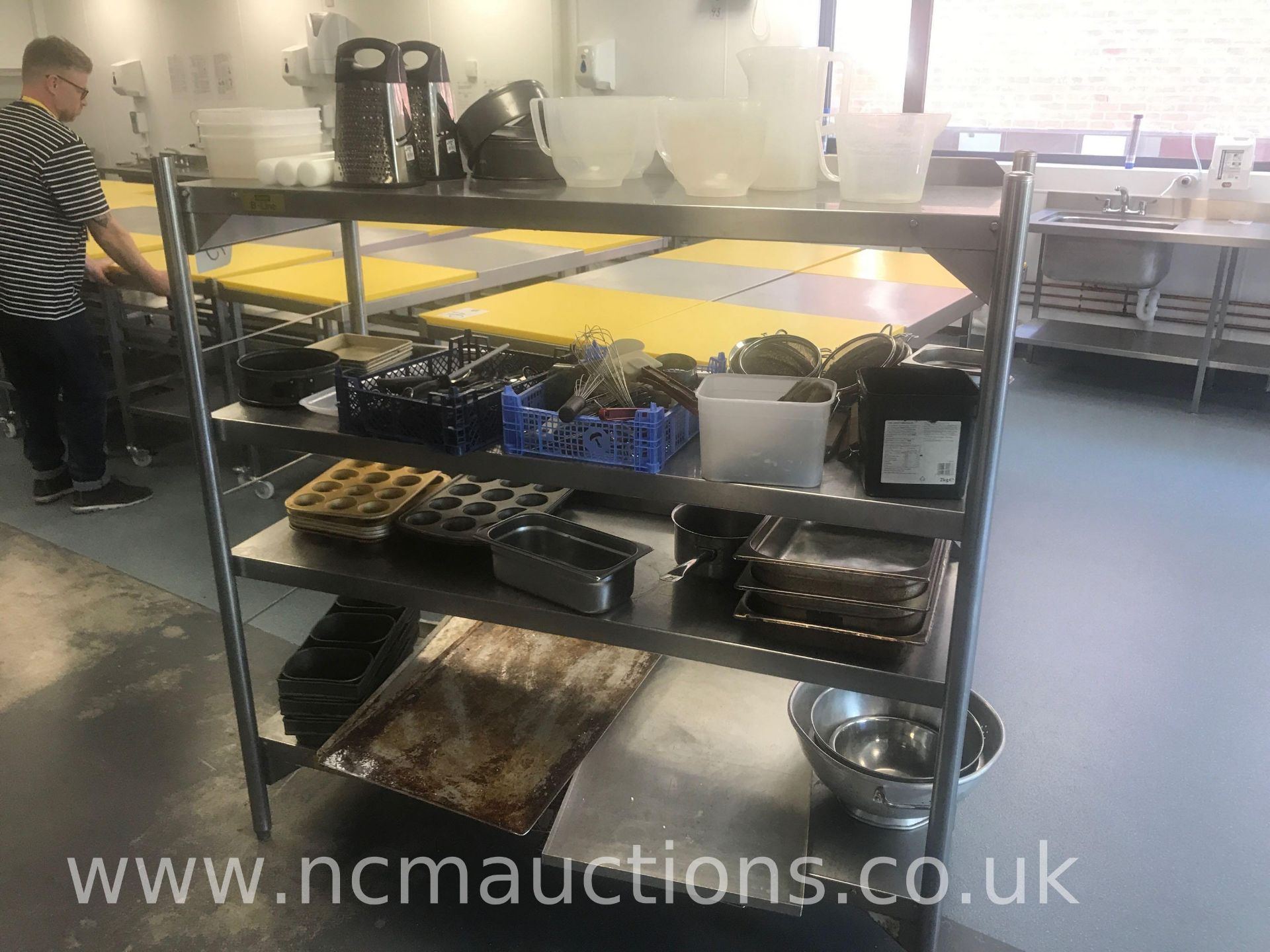Steel Racking with Catering Equipment