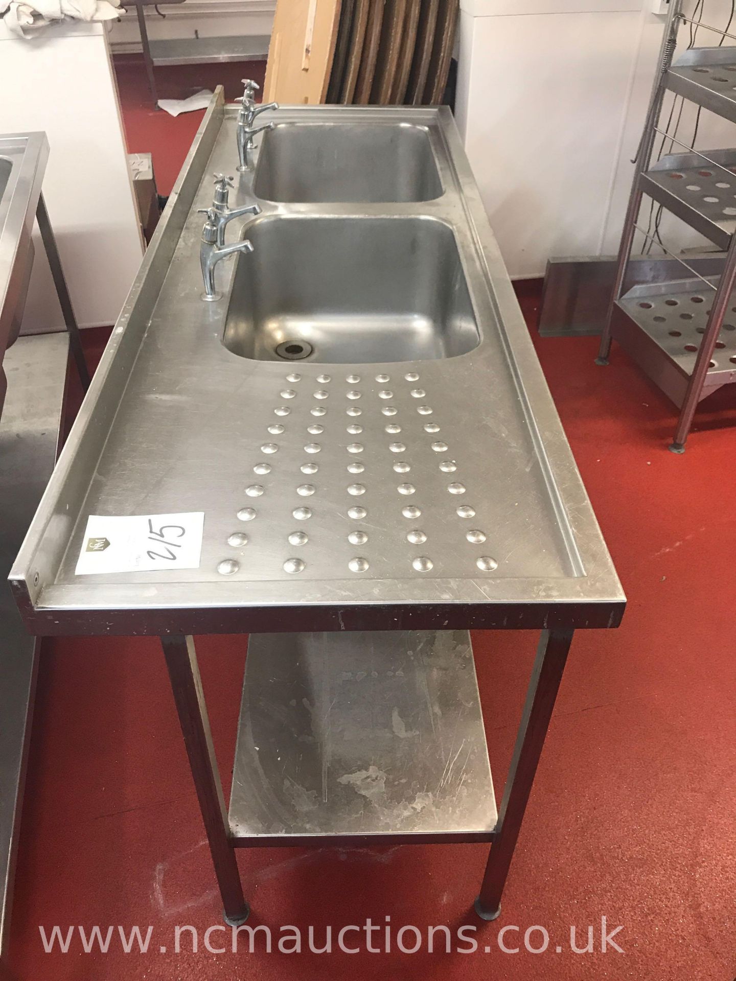 Stainless Steel Double Sinks - Image 2 of 4